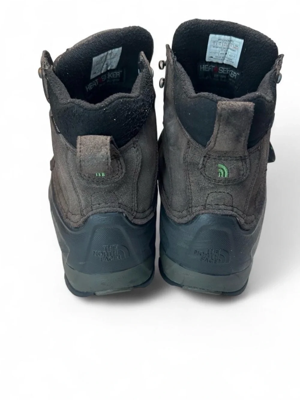 The North Face Kids Black Boots with Green Accents